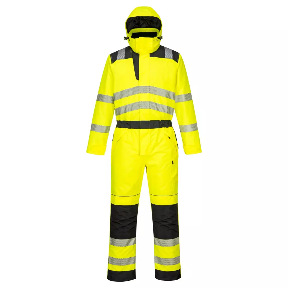 Portwest PW352YBR, PW3 Hi-Vis Winter Coverall, Yellow/Black, image 1, gallery thumbnail