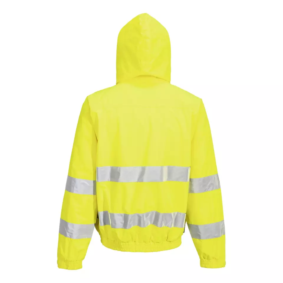 Portwest S161YER, Hi-Vis Rain Lite Bomber Jacket, Yellow, image 2, gallery thumbnail