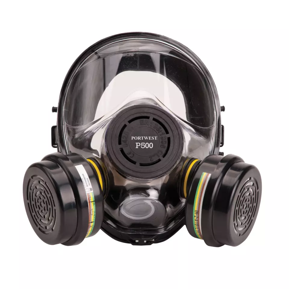 Portwest P500BKR, Vienna Full Face Mask, Black, image 2, gallery thumbnail