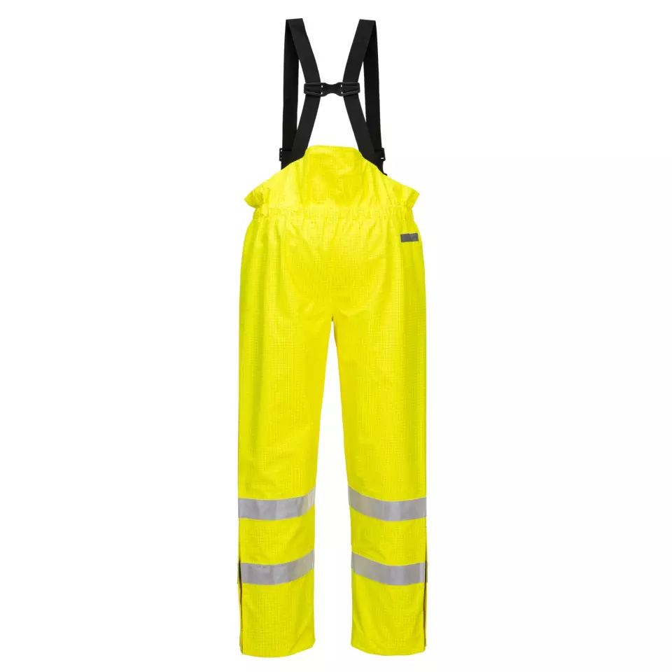 Portwest S780YER, Bizflame Rain Unlined Hi-Vis Antistatic FR Trousers, Yellow, image 2, gallery thumbnail