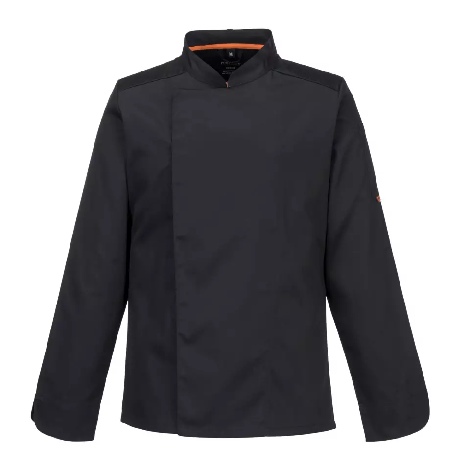 Portwest C838BKR, Chef's MeshAir Pro Jacket L/S, Black, image 1, gallery thumbnail