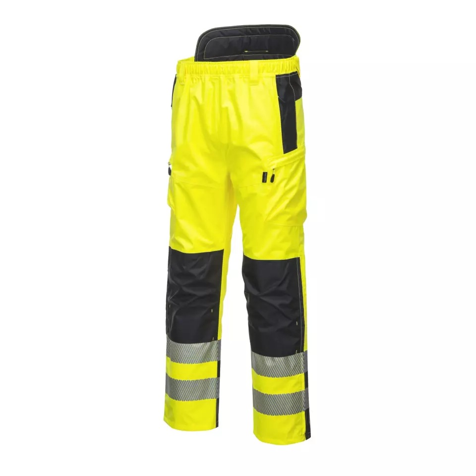 Portwest PW342YBR, PW3 varsel extrema regnbyxor, gul/svart, image 3, gallery thumbnail