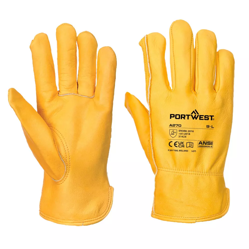 Portwest A270TAR, Classic Driver Glove, Tan, image 3, gallery thumbnail