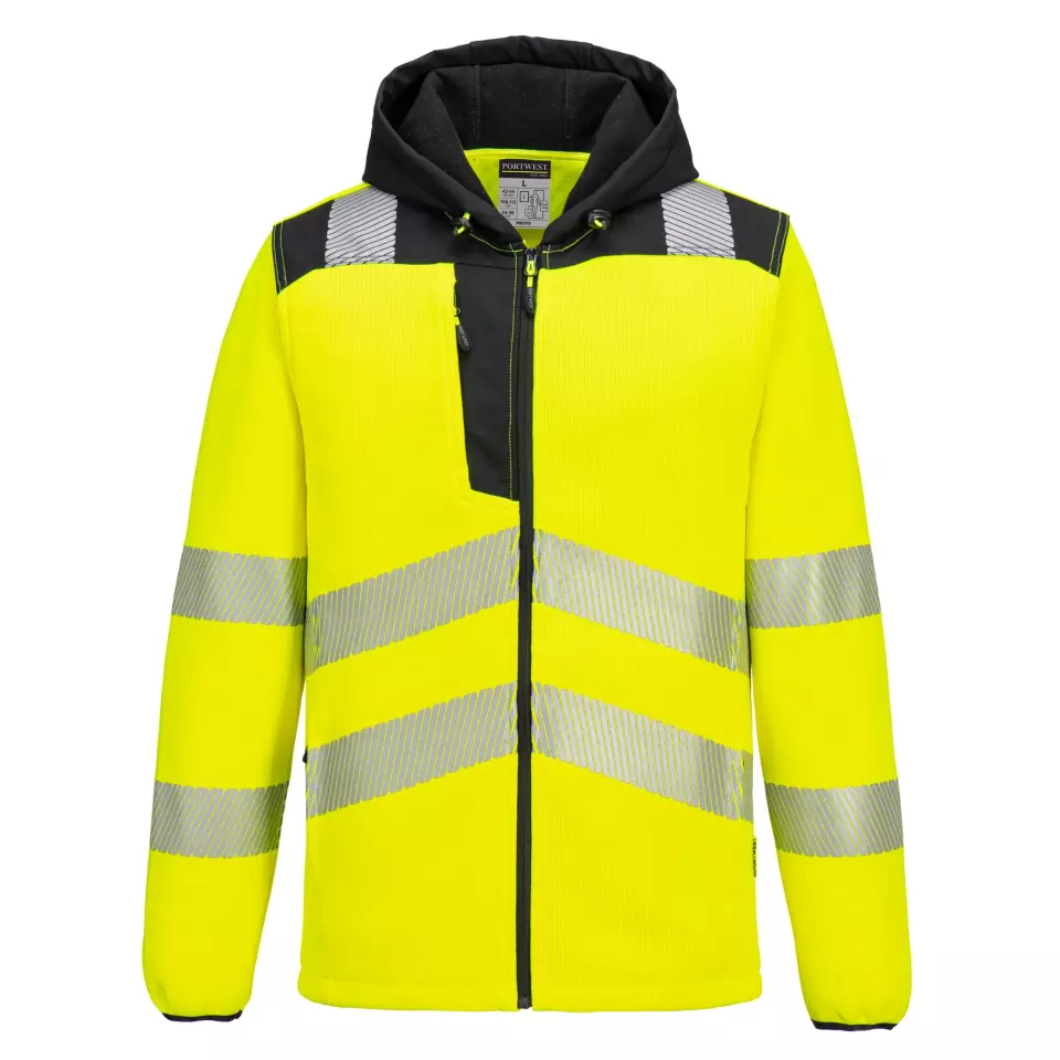 Portwest PW335YBR, Hi-Vis Technical Fleece, Yellow/Black, image 1, gallery thumbnail