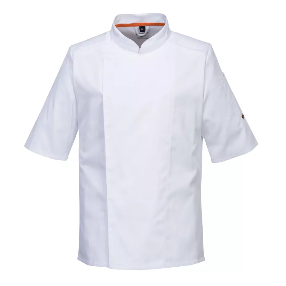 Portwest C746WHR, Chef's MeshAir Pro Stretch Jacket S/S, White, image 1, gallery thumbnail