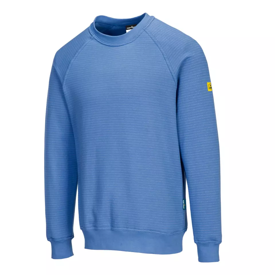 Portwest AS24HBR, Antistatisk ESD-tröja, Hamilton Blue, image 3, gallery thumbnail