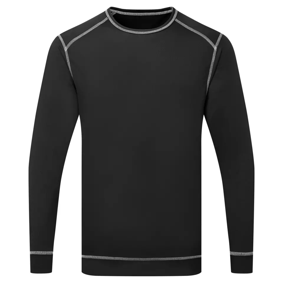 Portwest B153BKR, Base Pro Antibacterial Top, Black, image 1, gallery thumbnail