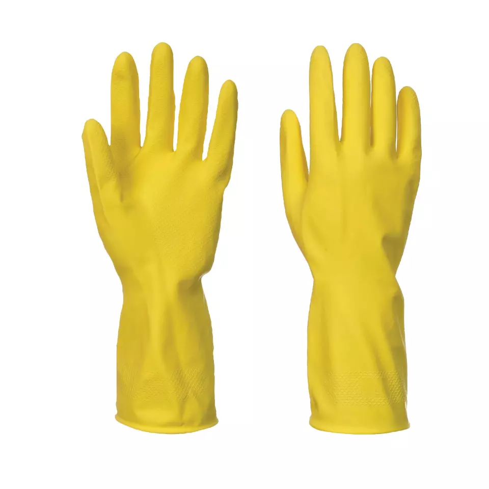 Portwest A800YER, Household Latex Glove, Yellow, image 3, gallery thumbnail
