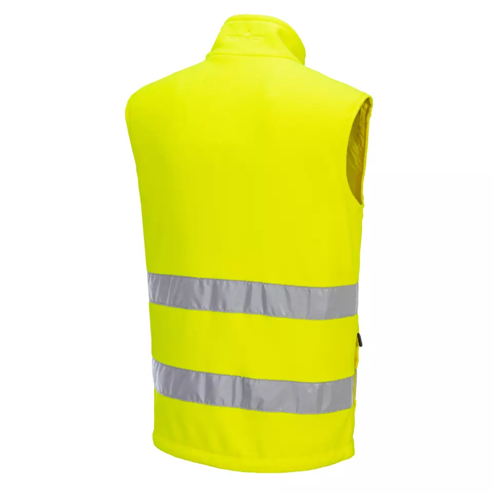 Portwest PW231YBR, PW2 Hi-Vis Fleece Bodywarmer, Yellow/Black, image 3, gallery thumbnail