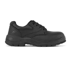 Portwest FW14BKR, Steel Split Leather Low Shoe S1P SR, Black