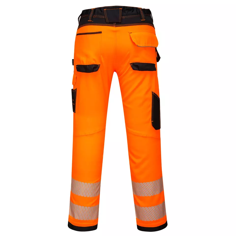 Portwest PW340OBR, PW3 Hi-Vis Work Trousers, Orange/Black, image 2, gallery thumbnail