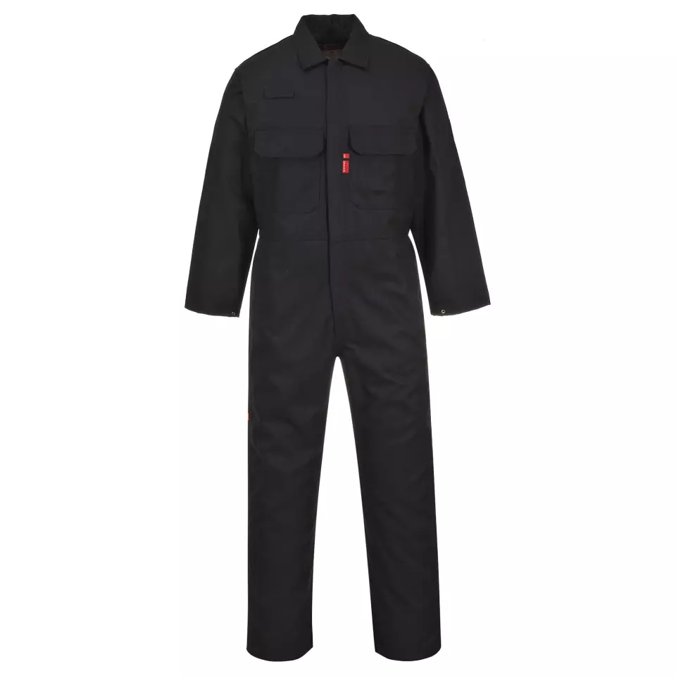 Portwest BIZ1BKR, Bizweld Flammhemmender Overall, Schwarz, image 1, gallery thumbnail
