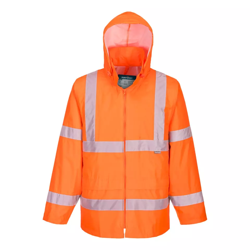 Portwest H440ORR, Hi-Vis Rain Jacket, Orange, image 2, gallery thumbnail