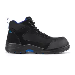 Portwest FC22BKB, Composite Textile Suede Mid Boot S3L HRO SR FO, Black/Blue