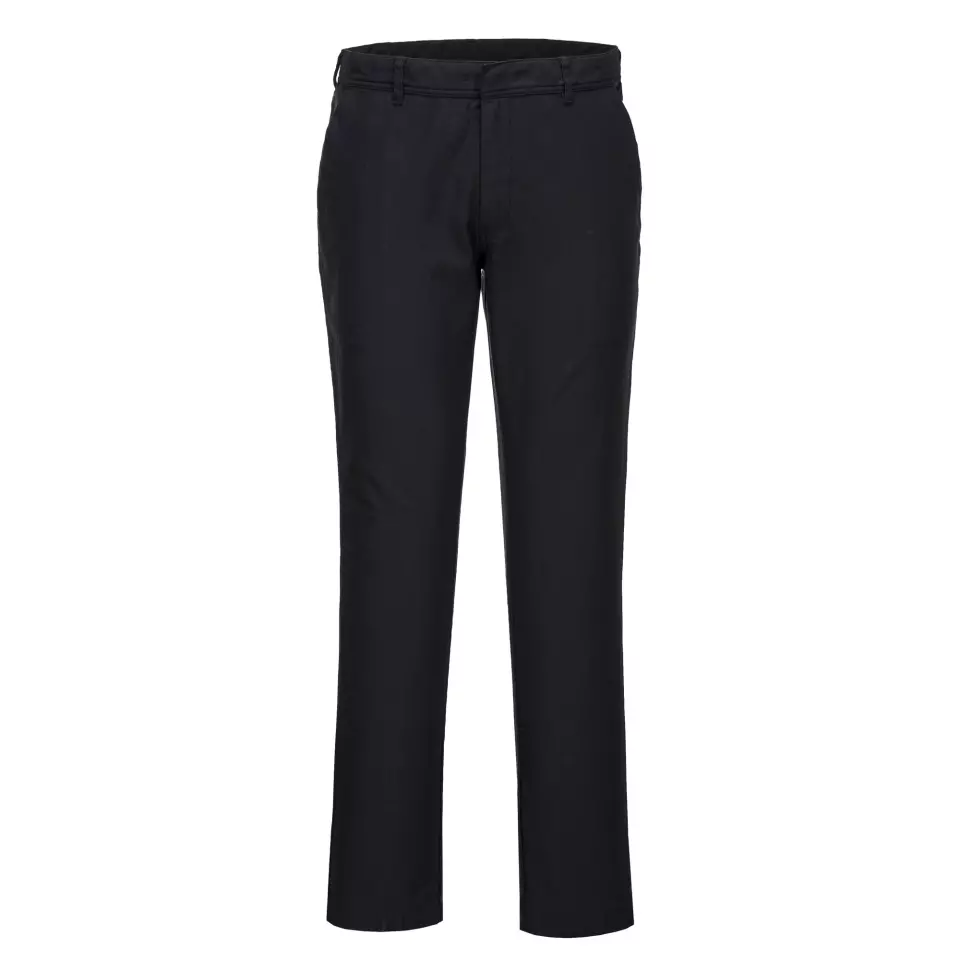 Portwest S232BKS, WX2 Eco Stretch Slim Chino byxor, svart kort, image 1, gallery thumbnail