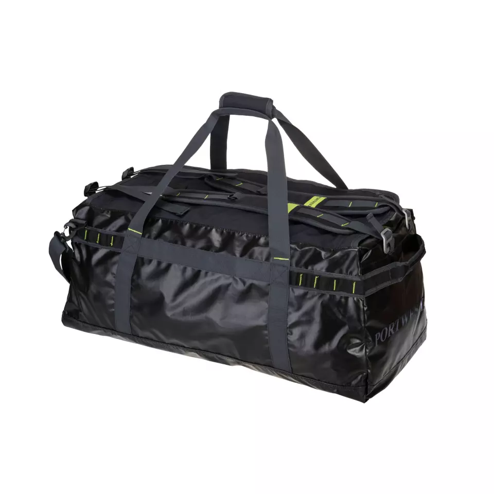 Portwest B950BKR, PW3 70L Water-Resistant Duffle Bag, Black, image 3, gallery thumbnail