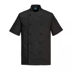 Portwest C734BKR, Chef's Kent Jacket S/S, Black