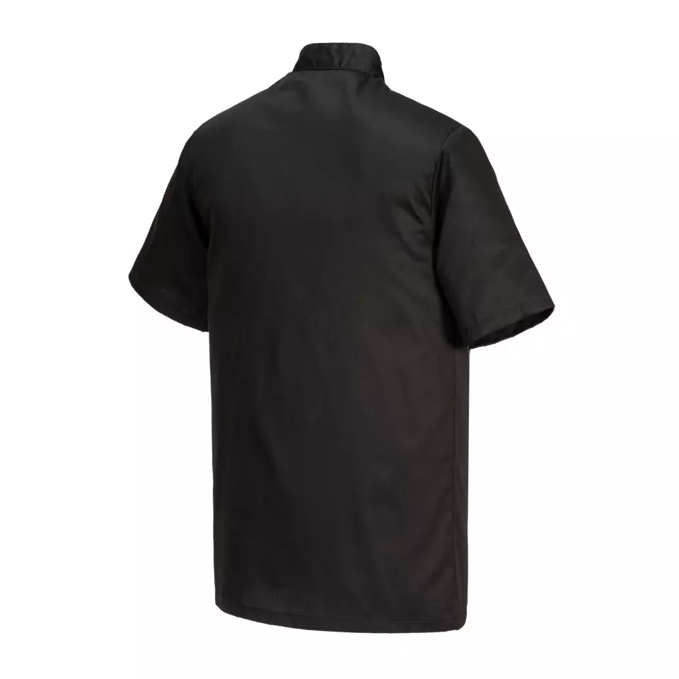 Portwest C734BKR, Chef's Kent Jacket S/S, Black, image 4, gallery thumbnail