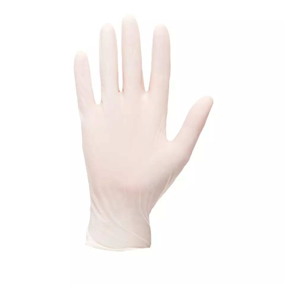 Portwest A910WHR, Powdered Latex Disposable Glove, White, image 1, gallery thumbnail