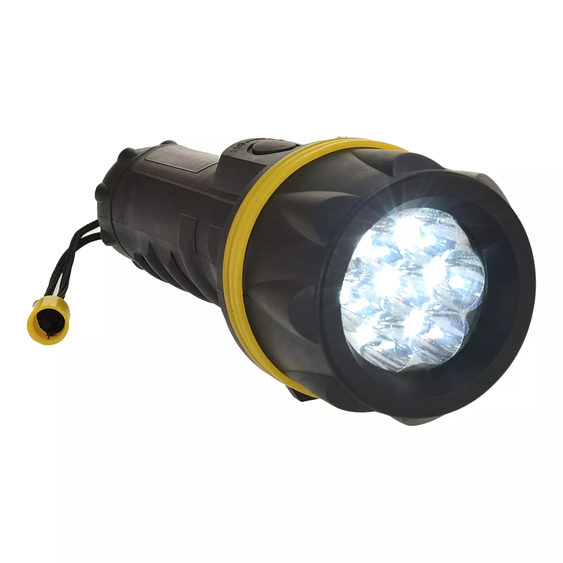Portwest PA60YBR, 7 LED gummificklampa, gul/svart, image 1