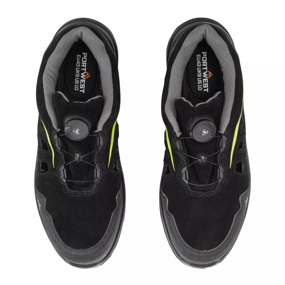 Portwest FE06BGN, Composite Sandal S1 ESD SR FO, Black/Green, image 3, gallery thumbnail