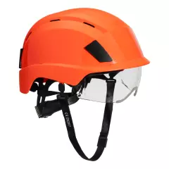 Portwest PS80ORR, Integrated Visor Helmet, Orange