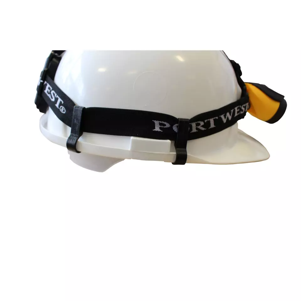 Portwest PA04BKR, Universal Head Light Safety Helmet Clips, Black, image 2, gallery thumbnail