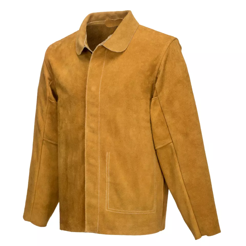 Portwest SW34TAR, Palosuojattu nahkainen hitsaustakki, beige, image 3, gallery thumbnail
