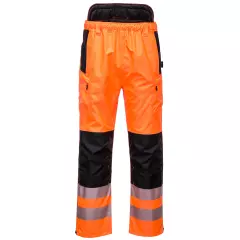 Portwest PW342OBR, PW3 varsel extrema regnbyxor, orange/svart