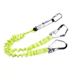 Portwest FP52YER, Dubbel elastisk kopplingslina 1,8m med falldämpare, gul