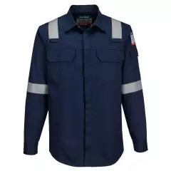 Portwest FR720NAR, Bizflame Work Lightweight Anti-Static FR Shirt, Navy