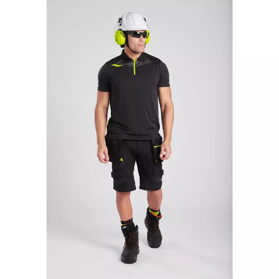 Portwest DX410BKR, DX4 Polo Shirt S/S, Black, image 3, gallery thumbnail