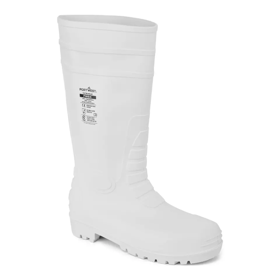Portwest FW84WHR, Steel PVC Food Wellington S4 FO, White, image 2, gallery thumbnail