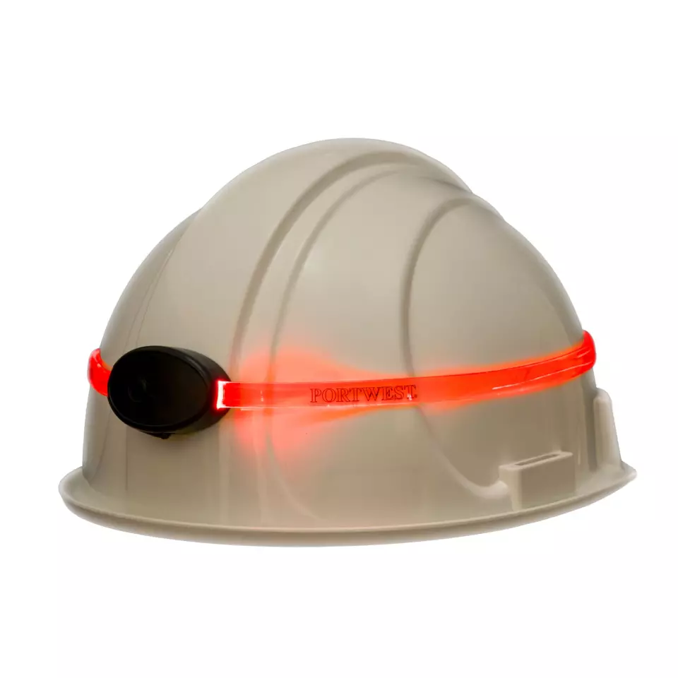 Portwest HV14BKR, 360° Illuminating Helmet Band Light, Black, image 2, gallery thumbnail