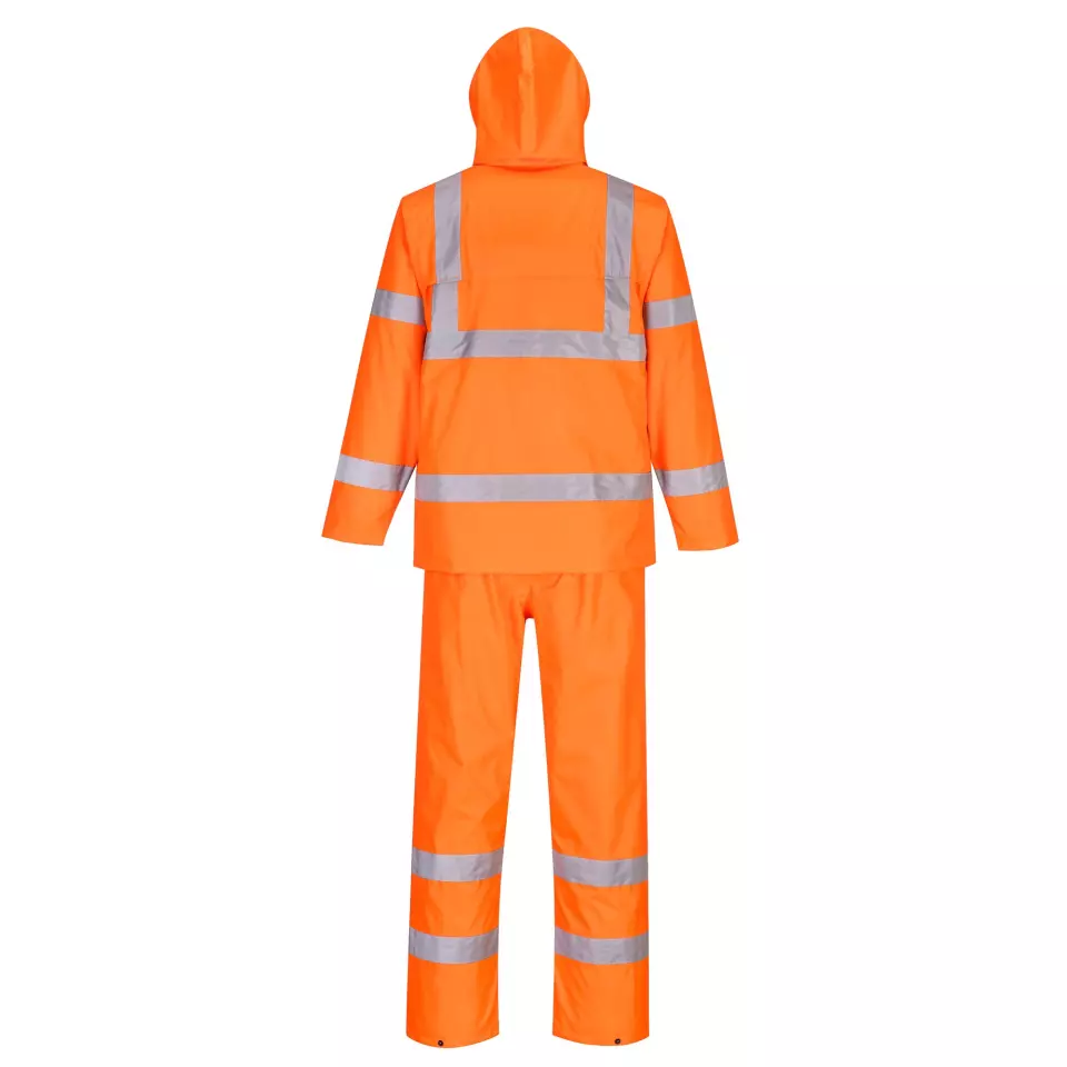 Portwest H448ORR, Hi-Vis Packaway Rain Suit, Orange, image 1, gallery thumbnail