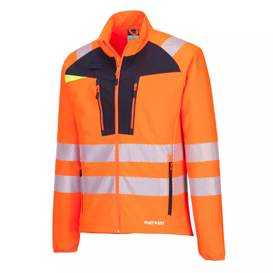 Portwest DX481OBR, DX4 Hi-Vis Lightweight Mid Layer, Orange/Black, image 5, gallery thumbnail