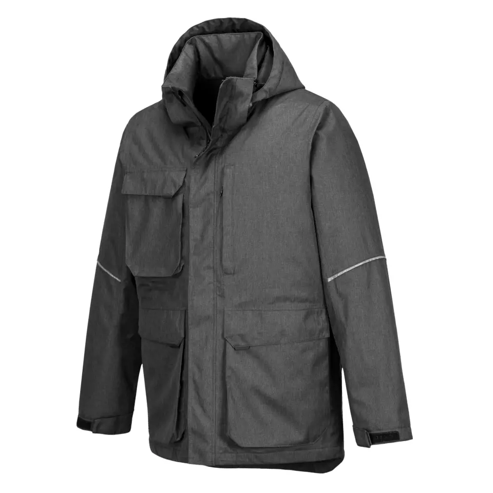 Portwest KX360GMR, KX3 Winter-Parka, Grau Meliert, image 3, gallery thumbnail
