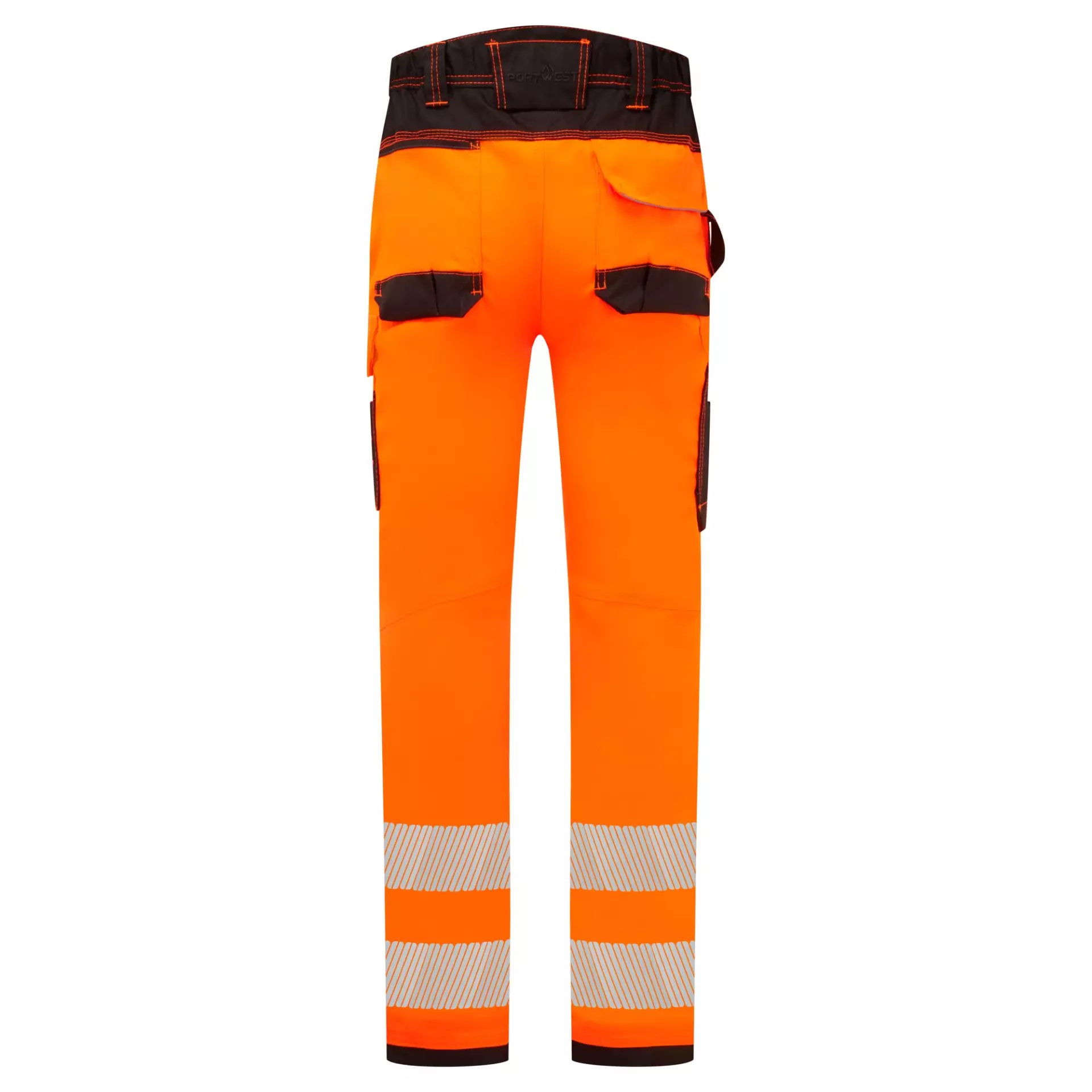 Portwest PW303OBR, PW3 Hi-Vis Leicht-Stretch-Arbeitshose, Orange/Schwarz, image 2
