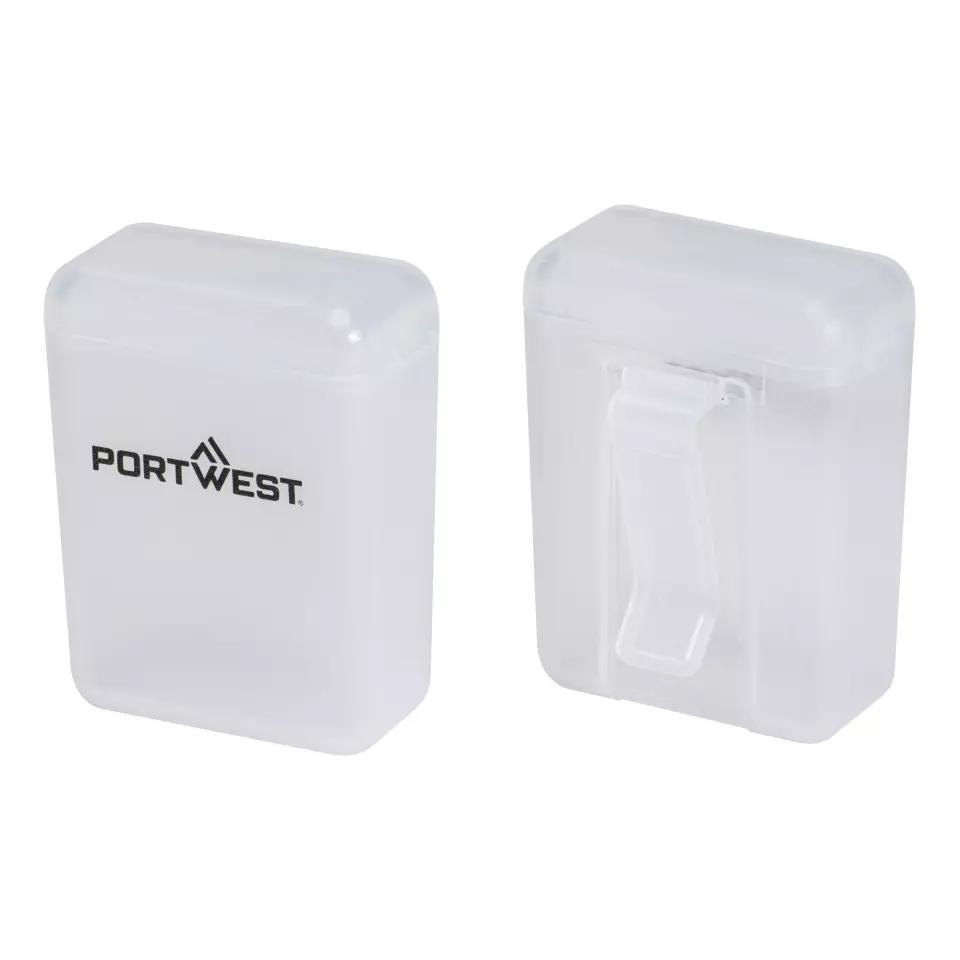 Portwest PA09WHR, Ear Plugs Storage Box, White, image 1, gallery thumbnail