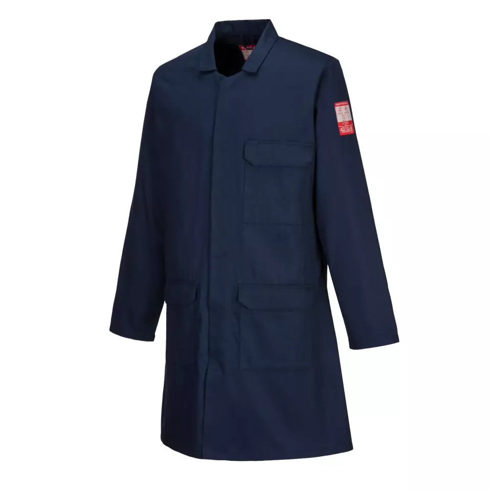 Portwest FR34NAR, Bizflame Work FR Standard Coat, Navy, image 4, gallery thumbnail