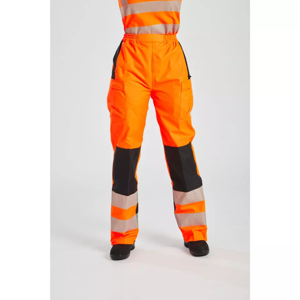 Portwest PW386OBR, PW3 huomio naisten sadehousut, oranssi/musta, image 5, gallery thumbnail