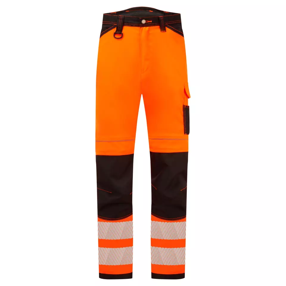 Portwest PW303OBR, PW3 Hi-Vis Leicht-Stretch-Arbeitshose, Orange/Schwarz, image 1, gallery thumbnail