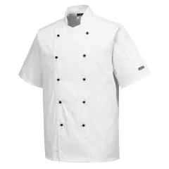 Portwest C734WHR, Chef's Kent Jacket S/S, White