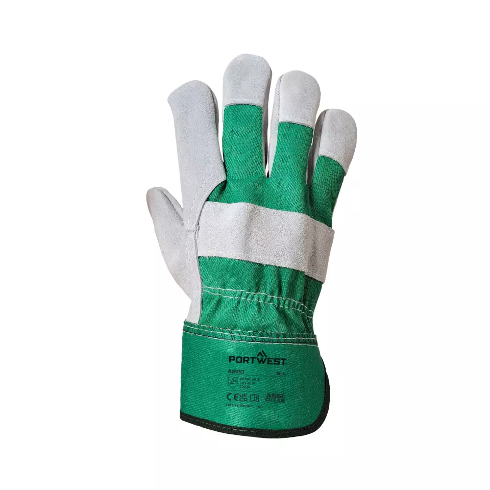 Portwest A220GNR, Premium Chrome Rigger-Handschuh, Grün, image 1, gallery thumbnail