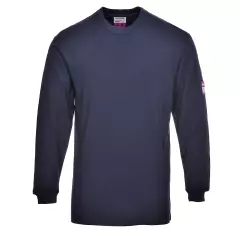 Portwest FR11NAR, Modaflame stickad antistatisk FR långärmad t-shirt, marinblå
