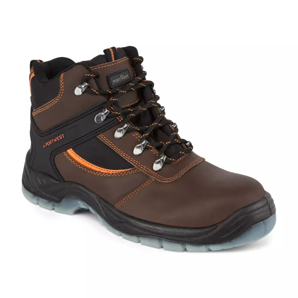 Portwest FW69BRR, Stahl-Leder-Wanderstiefel S3 SRC, Braun, image 2, gallery thumbnail