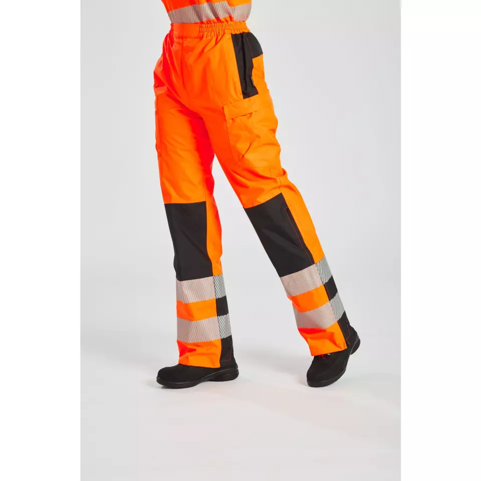 Portwest PW386OBR, PW3 huomio naisten sadehousut, oranssi/musta, image 6, gallery thumbnail
