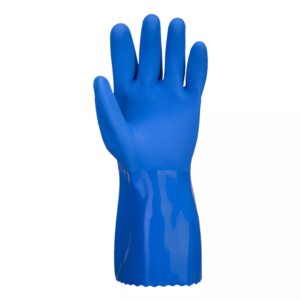 Portwest A881BLU, Marine Ultra PVC Chem Gauntlet, Blue, image 2, gallery thumbnail