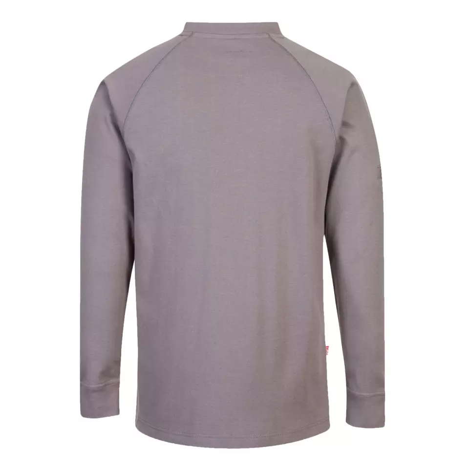 Portwest FR33GRR, Bizflame Knit Anti-Static FR Crew Neck, Grey, image 2, gallery thumbnail