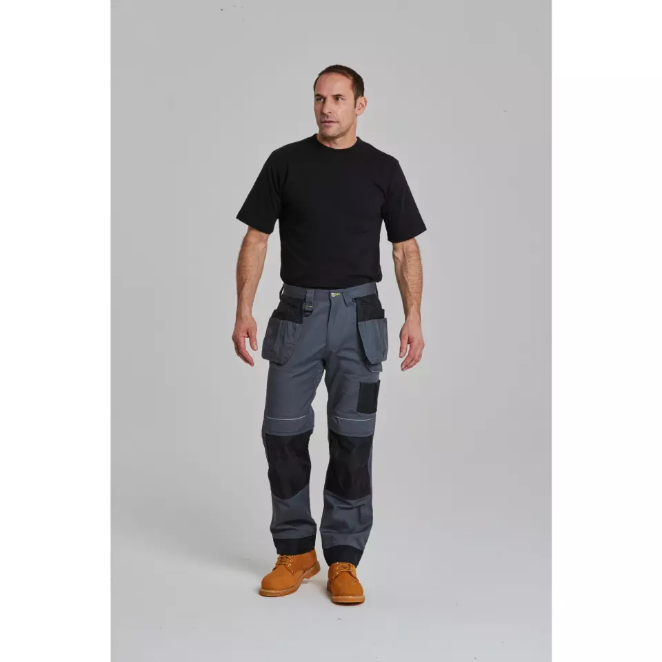 Portwest T602ZBR, PW3 Holster Work Trousers, Zoom Grey/Black, image 2, gallery thumbnail